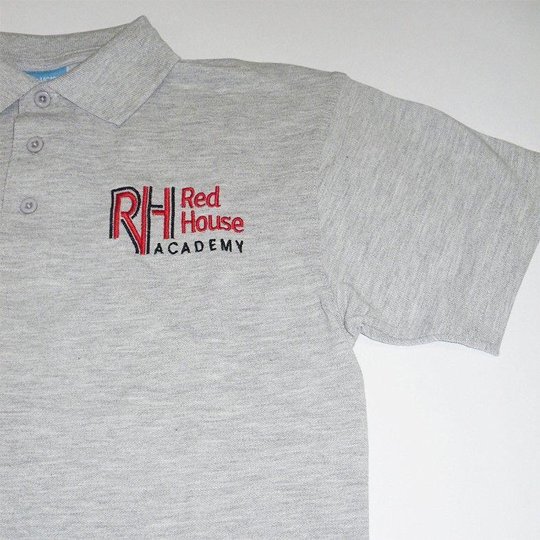 Red House Clothing Logo - The Red House PE polo shirt (Grey) with logo : Buy Online