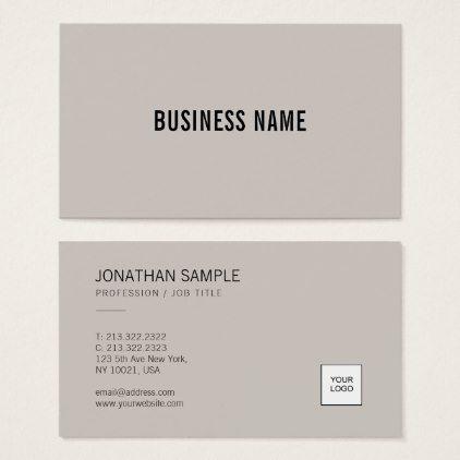 Brown Email Logo - Elegant Brown Professional Trendy Add Your Logo Business Card - logo ...