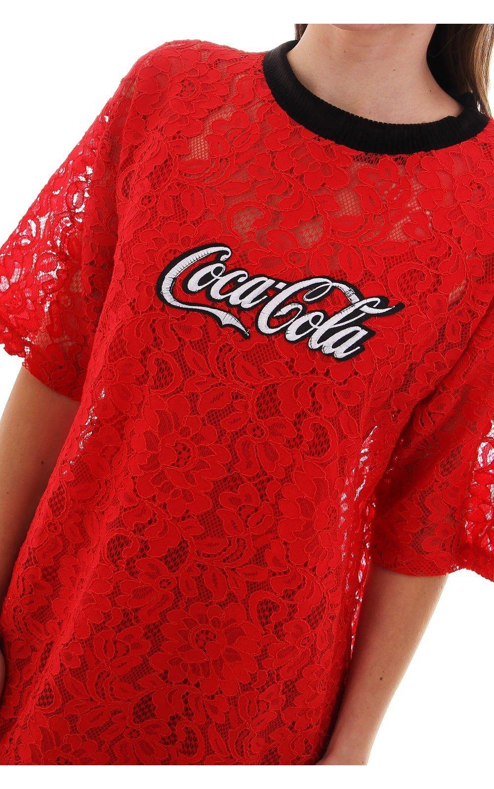 Red House Clothing Logo - House Of Stars House Of Stars Coca Cola Lace T Shirt Dress With Logo ...