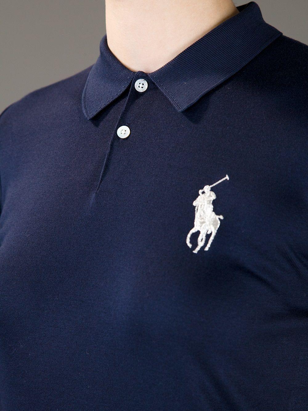 Polo Shirt Logo - Ralph Lauren Logo Polo Shirt in Blue - Lyst