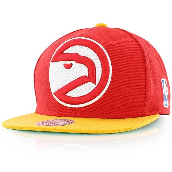 Two Red and Yellow P Logo - mitchell and ness XL Logo Two Tone ATLANTA HAWKS red/yellow ...