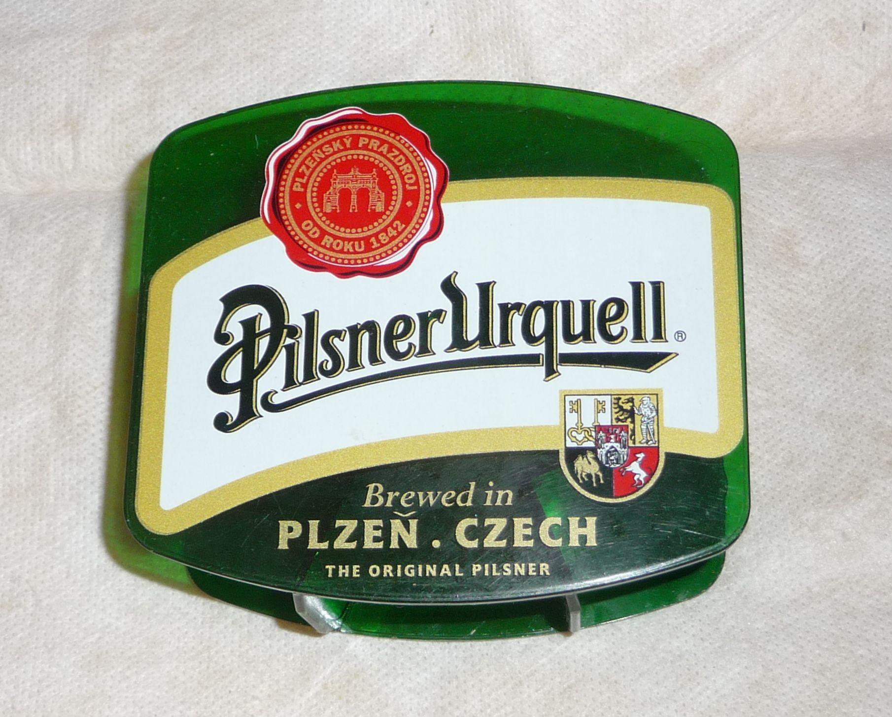 Pilsner Urquell Beer Logo - File:Pilsner Urquell beer coaster holder (1).jpg - Wikimedia Commons