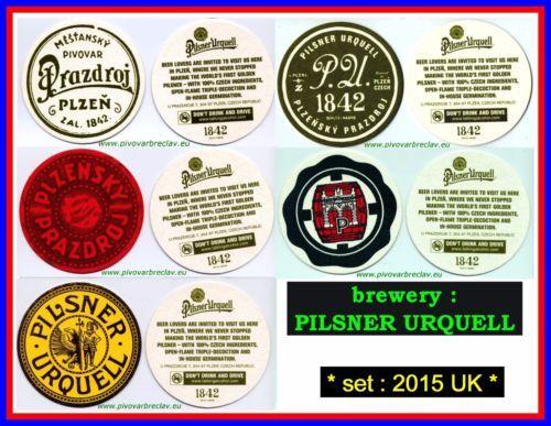 Pilsner Urquell Beer Logo - 1 VINTAGE PILSNER URQUELL BEER LOGO DRINK COASTER PLU520 * sous bock ...