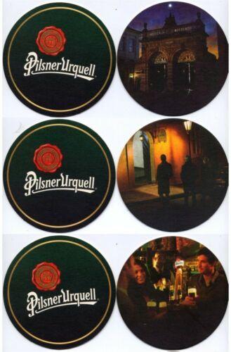 Pilsner Urquell Beer Logo - 1 VINTAGE PILSNER URQUELL BEER LOGO DRINK COASTER PLU583* sous bock ...