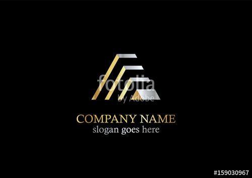 Pyramid Company Logo - gold pyramid line company logo