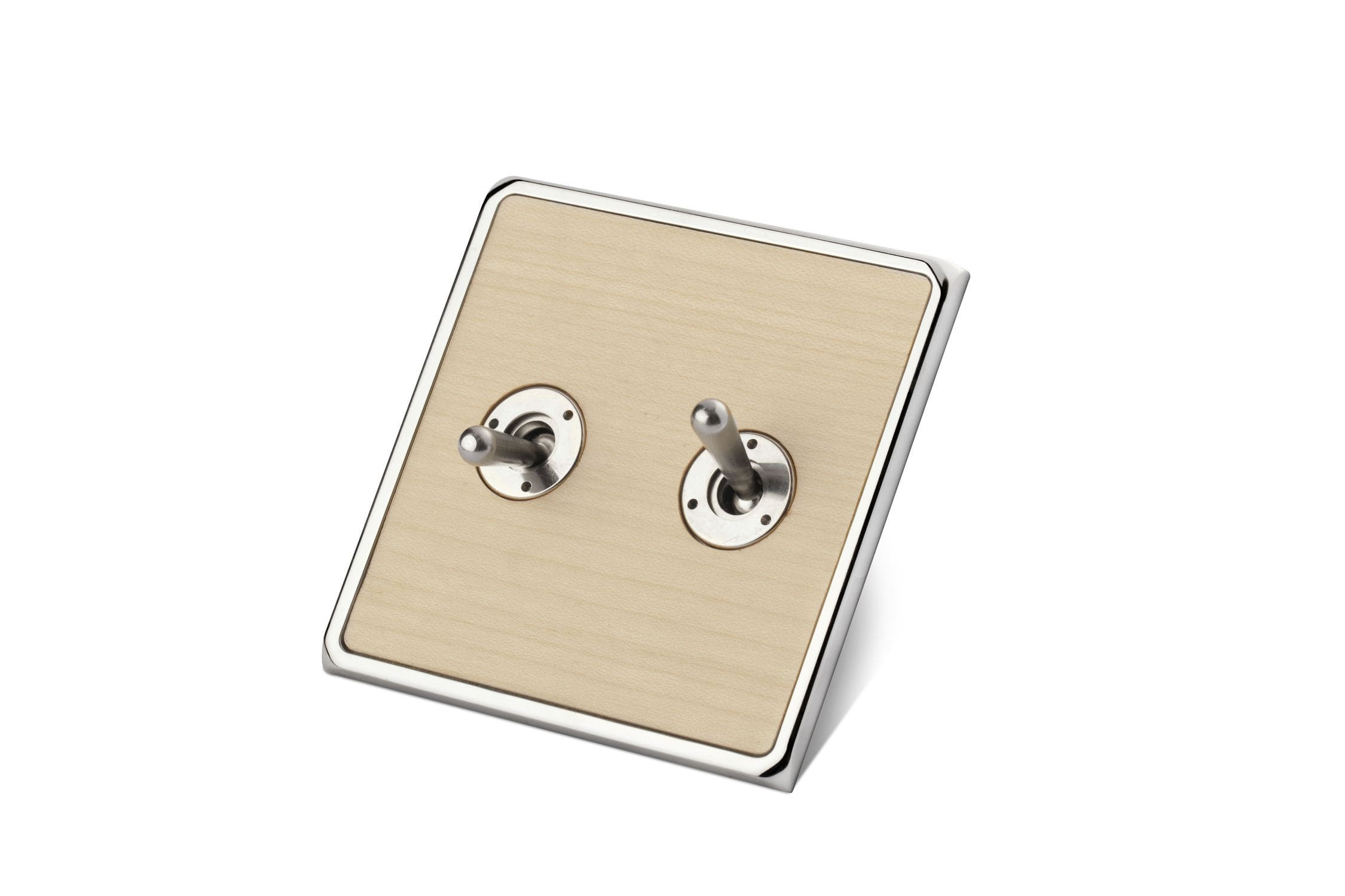 Double Rhombus Logo - Light switch / toggle / double / wooden SWITCHES