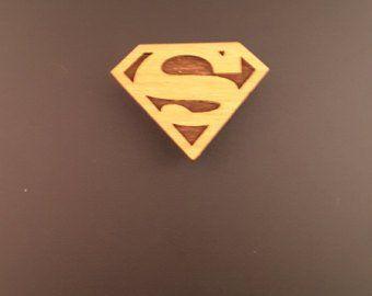Brown Superman Logo - Superman logo wood | Etsy