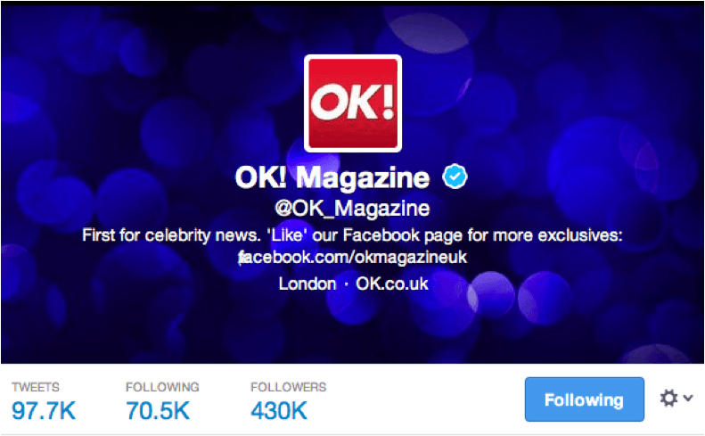 OK Magazine Logo - Twitter (OK Magazine) - 6th March