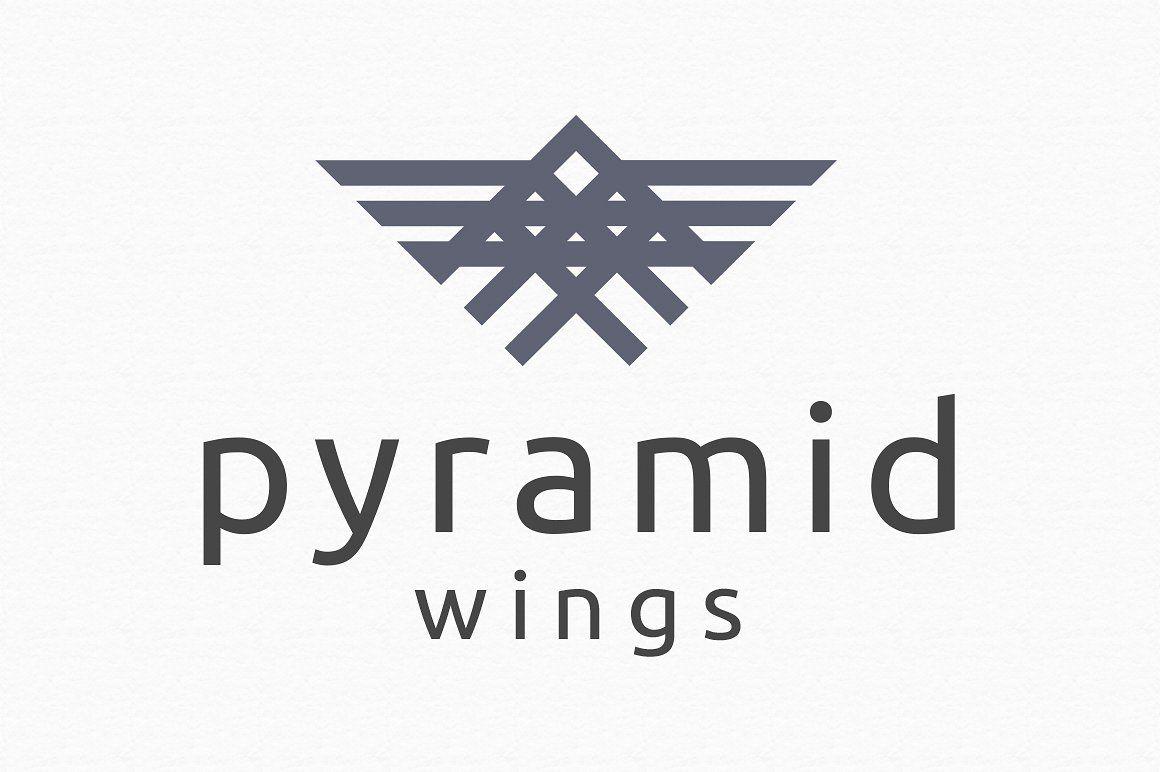 Pyramid Company Logo - Pyramid Wings Logo Template ~ Logo Templates ~ Creative Market