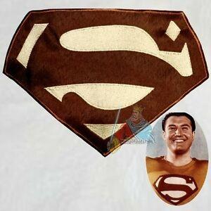 Brown Superman Logo - Superman Suit Replica Logo Embroidered Big Patch George Reeves Brown