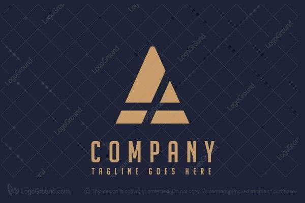 Pyramid Company Logo - Exclusive Logo A Letter Triangle Logo. Man office