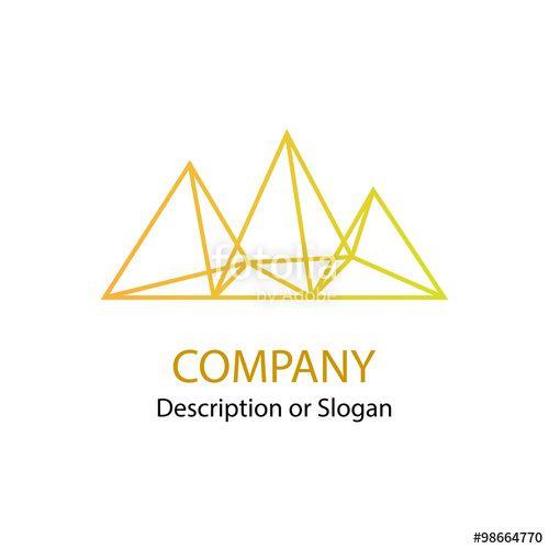 Pyramid Company Logo - Pyramid Logo for Company - Isolated Vector Illustration