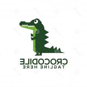 Green Alligator Logo - Crocodile Logo Vector Art Logo Template Illustration Simple Unique