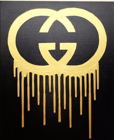 Dripping Black Logo - GG DRIP - BLACK / GOLD – Tiffany Ussery Artwork