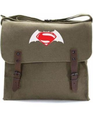 Brown Superman Logo - Spectacular Deal on Batman V Superman Logo Army Heavyweight Canvas