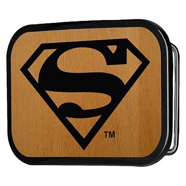 Brown Superman Logo - Shop Superman Logo Reversed Gw Black Matte Rock Star Buckle - multi ...