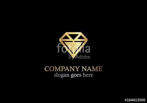 Triangle with Diamond Logo - gold diamond logo