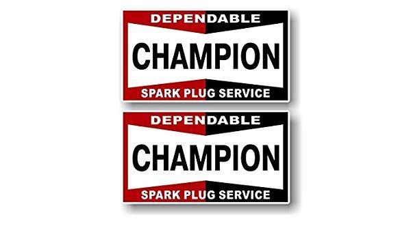 Vintage Champion Spark Plug Logo - Amazon.com: 2 CHAMPION Spark Plug Vintage 13