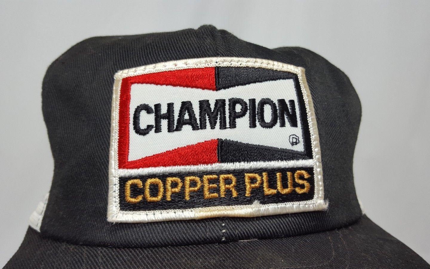 Vintage Champion Spark Plug Logo - Vintage Champion Spark Plugs Copper USA Plus Trucker Hat Snapback ...