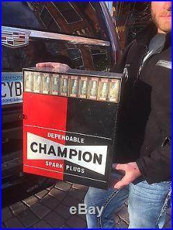 Vintage Champion Spark Plug Logo - Vintage Champion Spark Plug Auto Parts Cabinet With Logo Sign ...