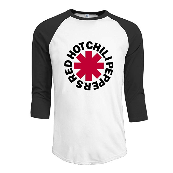 Red Hot Chili Peppers Band Logo - Red Hot Chili Peppers Band Logo Mens 3/4 Sleeve Baseball Tee Shirts ...