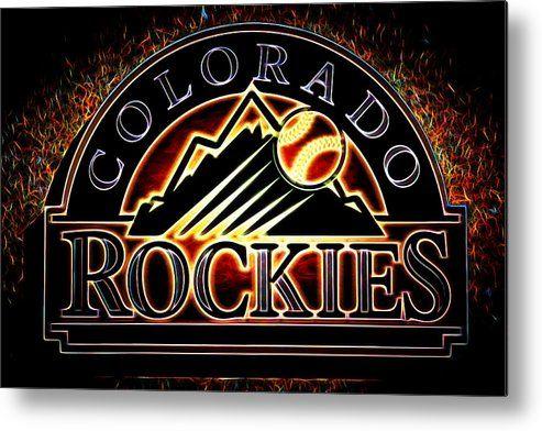 Rockies Logo - Colorado Rockies Logo Metal Print by Stephen Stookey