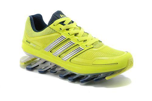 Yellow Silver Logo - Quality Womens Adidas Running Shoes Yellow Silver Logo Springblade 7 ...