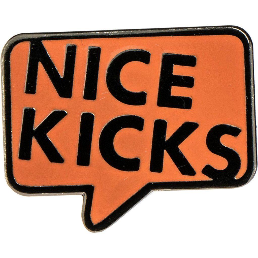 Nice Kicks Logo - Nice Kicks Logo Lapel Pin - Orange – ShopNiceKicks.com