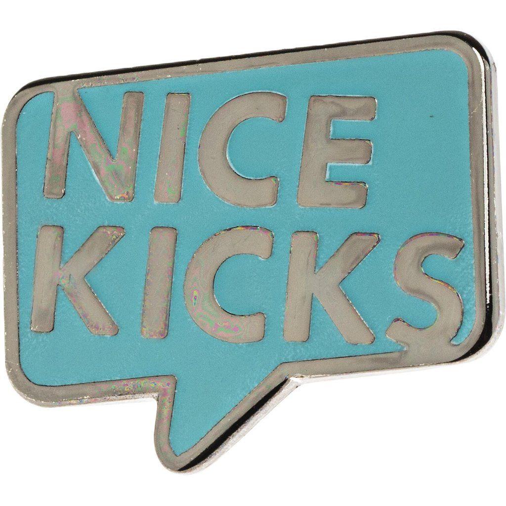 Nice Kicks Logo - Nice Kicks Logo Lapel Pin - Aqua – ShopNiceKicks.com