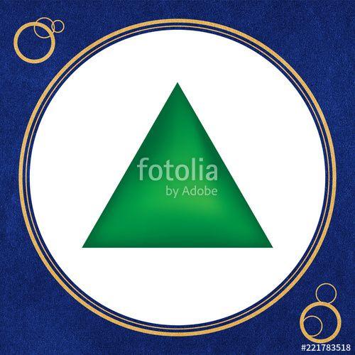 Triangles in Green Circle Logo - Green Triangle For Circle Background And Royalty Free