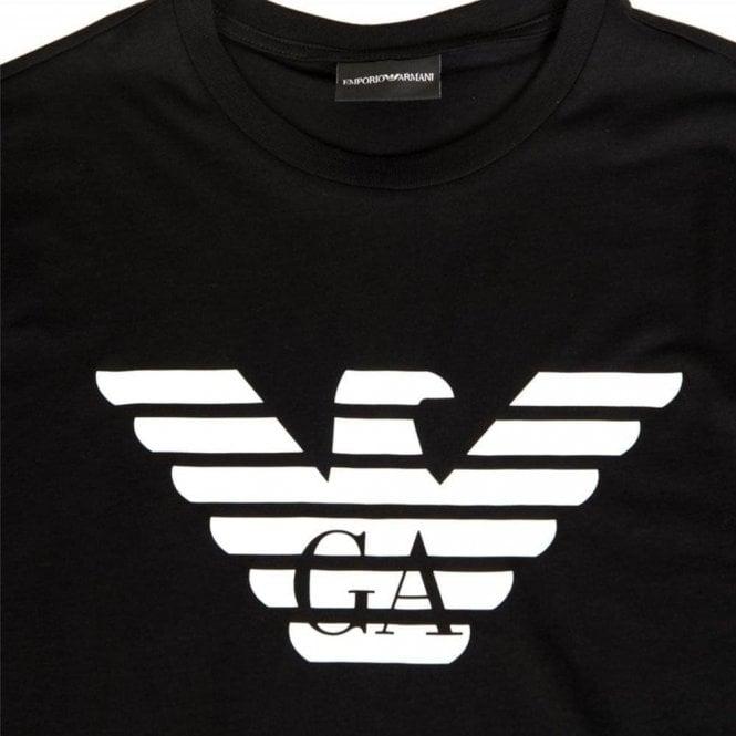 Black Eagle GA Logo - Emporio Armani|Emporio Armani GA Eagle T-Shirt in Black|Chameleon ...