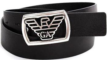 Black Eagle GA Logo - kaminorth shop: EMPORIO ARMANI men leather belt eagle frame logo ...