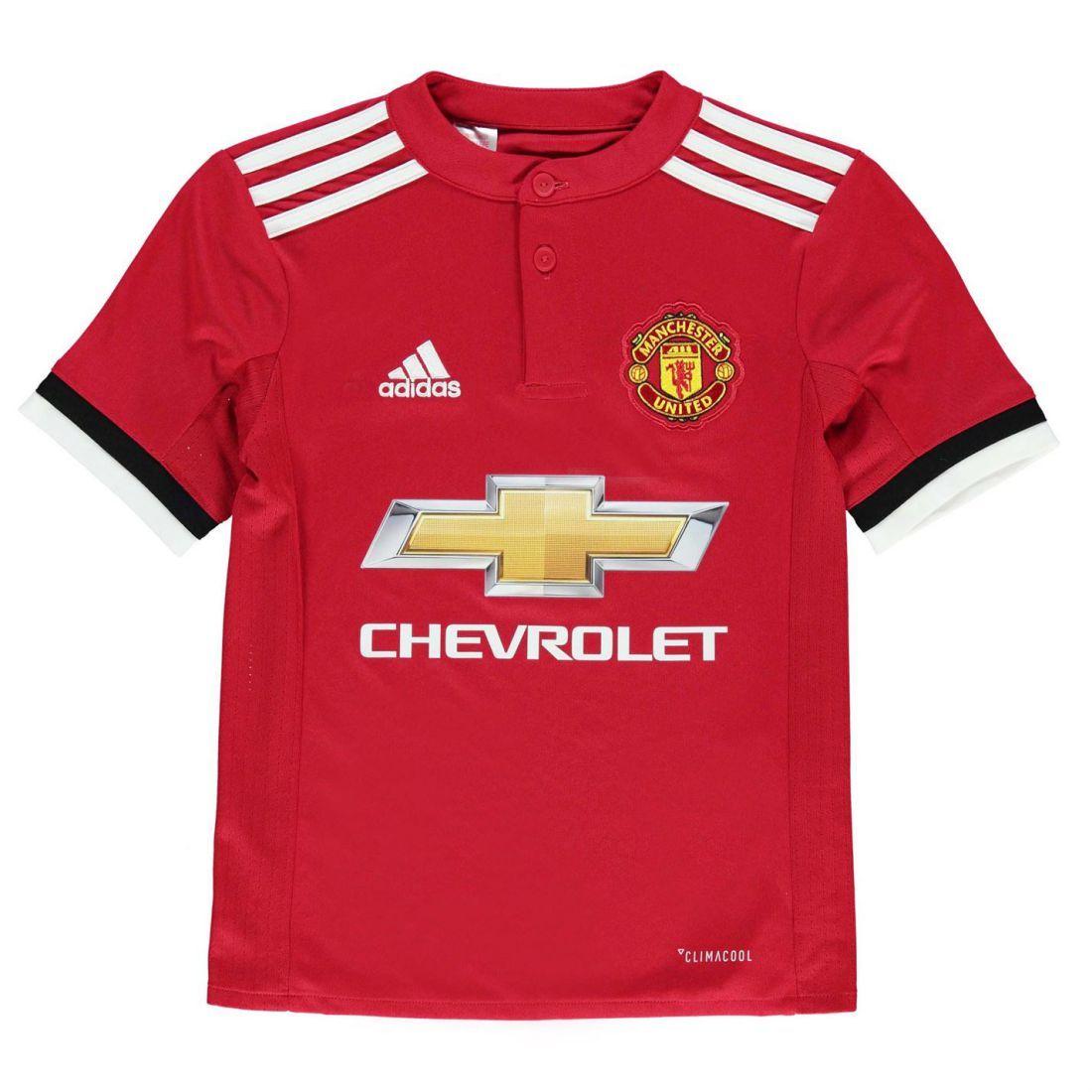 United Home Logo - Details about adidas Kids Manchester United Home Jersey 2017 2018 Tee Top  Junior Shirt