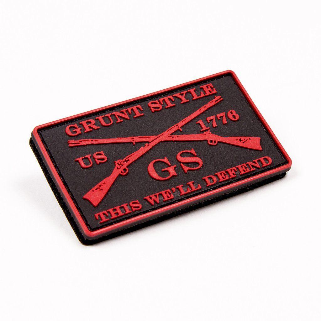 Grunt Style.com Logo - Red Grunt Style PVC Patch