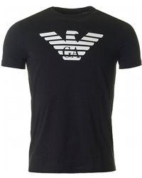 Black Eagle GA Logo - Lyst - Armani Ga Eagle Logo Crew Neck in Black for Men
