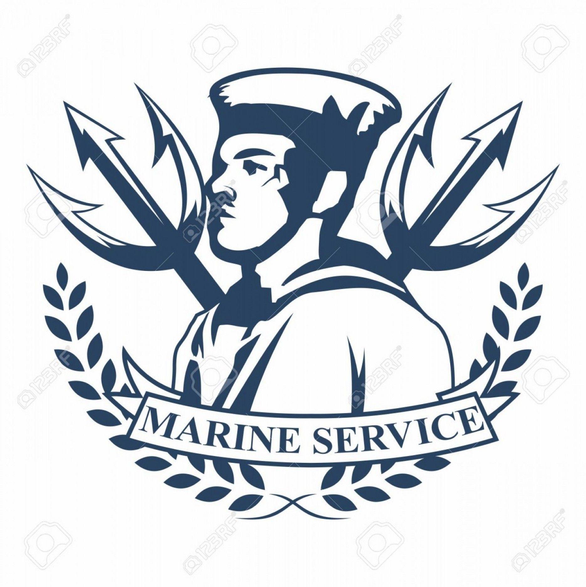 Navy U Logo - Photostock Vector Vector Retro Logo Badges Of Navy Marine Military