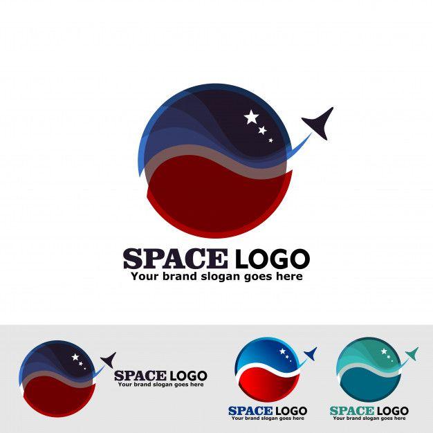 Outer Space Logo - Outer space logo with rocket Vector