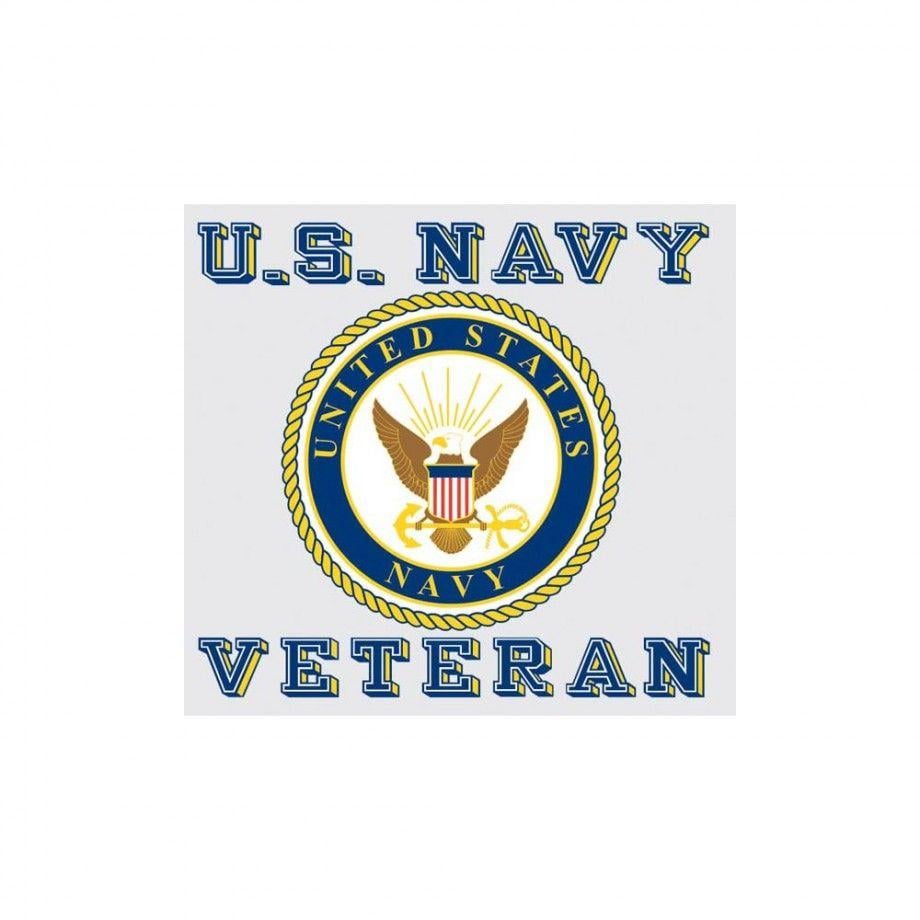 Navy U Logo - US Navy Veteran With Navy Logo Car Decal