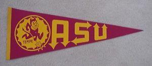 Asu Old Logo - OLD LOGO 1960s 1970s ARIZONA STATE ASU SUN DEVILS FULL SIZE PENNANT