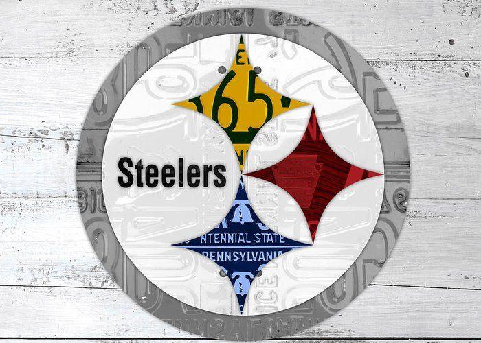 Steelers Football Logo - Pittsburgh Steelers Football Team Retro Logo Pennsylvania License ...