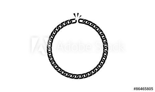 Broken Circle Logo - Broken Circle Chain Connection Vector this stock vector