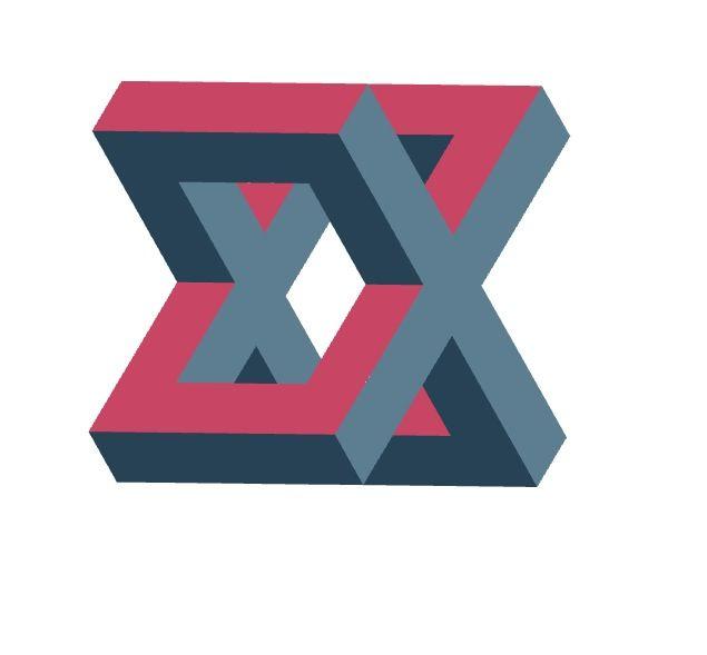 Double X Logo - Double X isometric art and logo design. ID. Isometric art, Design