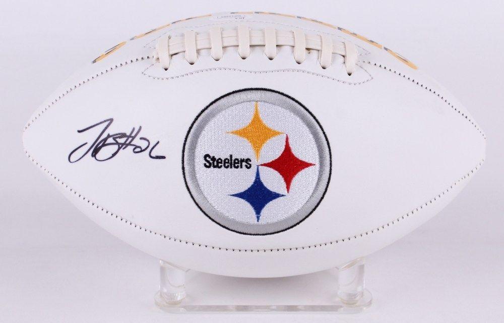 Steelers Football Logo - Le'Veon Bell Signed Pittsburgh Steelers Logo Football