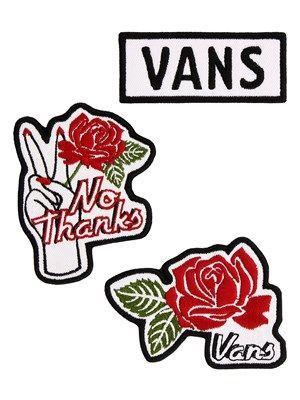 Rose Vans Logo - Vans Thank You Rose Patch Pack | Pins & Patches | Patches, Cool ...