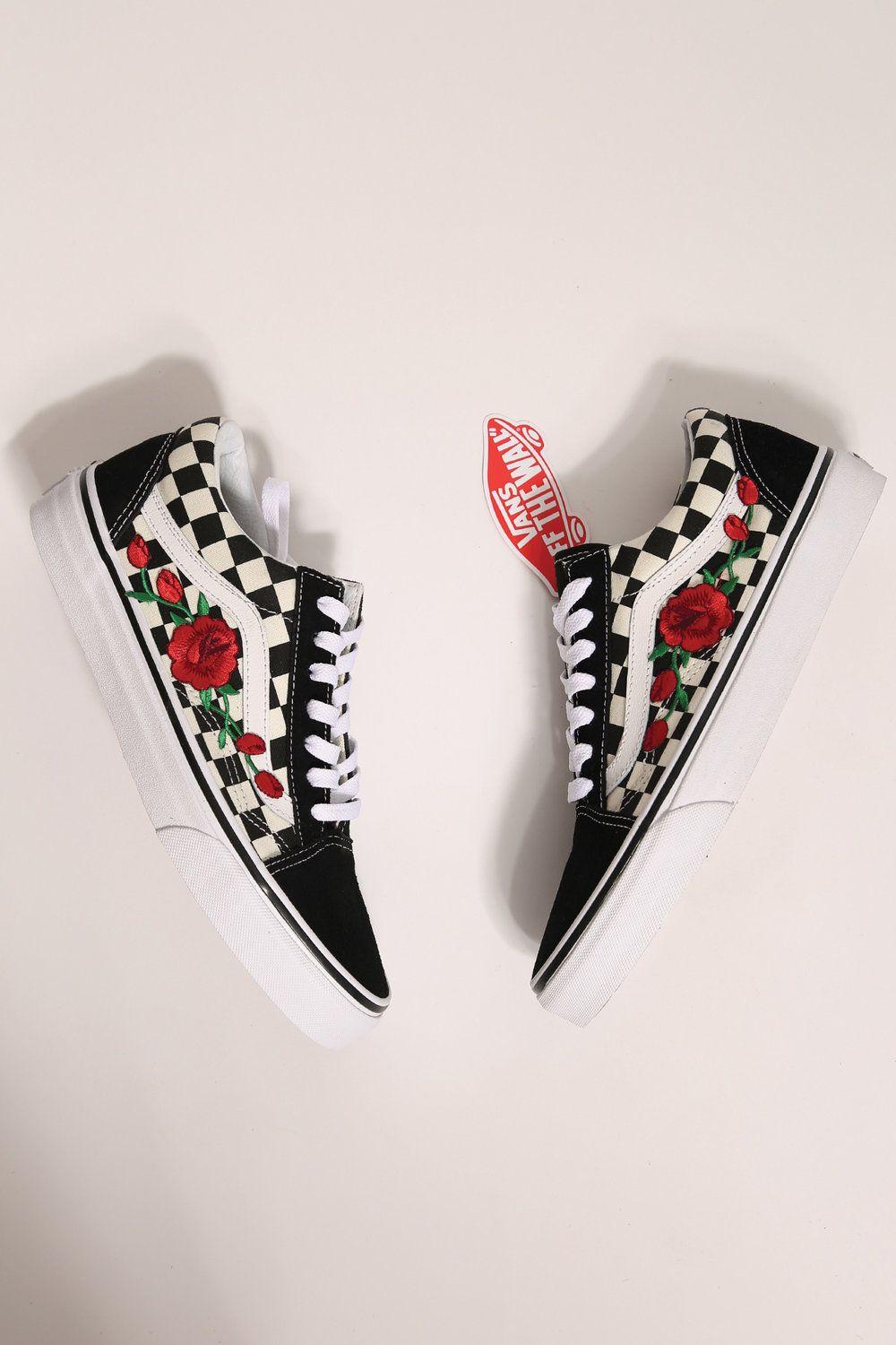 vans low with roses