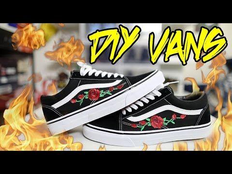 Rose Vans Logo - DIY ROSE PATCH VANS TUTORIAL!!! - YouTube