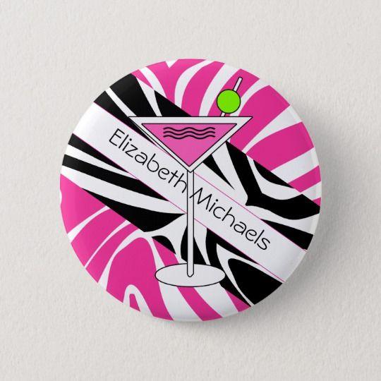 Pink Black and White Logo - Customisable Football Soccer Ball Pink and White 3 Cm Round Badge