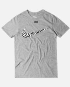 Zebra Print Nike Logo - Kith X Nike Zebra Swoosh Tee Grey Size Small In Hand Ships Today | eBay
