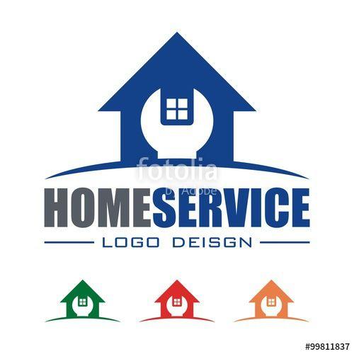 Home Service Logo - Home Repair Logo - Wrench And Houses Circle Design Logo Vector ...