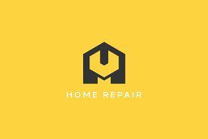 Home Service Logo - Handyman logo Photos, Graphics, Fonts, Themes, Templates ~ Creative ...